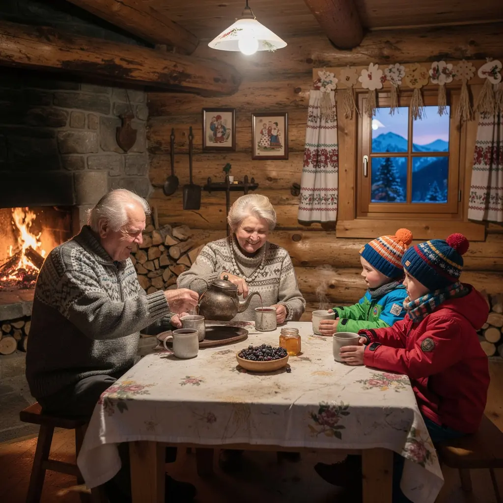 Zelené listy rastliny acai s jasnými bobuľami na pozadí.